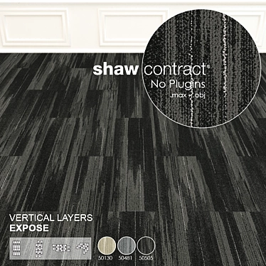 Shaw Expose Vertical Layers Carpet 3D model image 1 