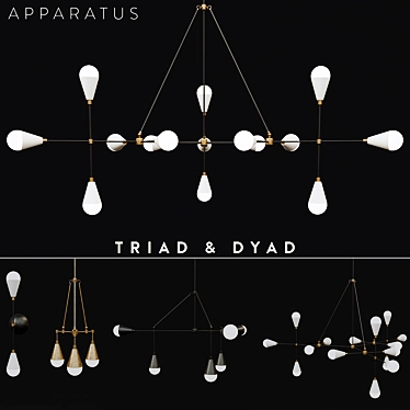 Triad & Dyad Lighting Set - Elegant and Versatile 3D model image 1 
