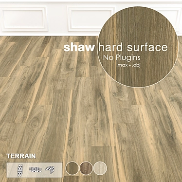 Shaw Terrain Vinyl Parquet: High-Res, Diverse Collection 3D model image 1 