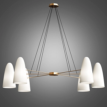 Elegant Montfaucon Chandelier 3D model image 1 
