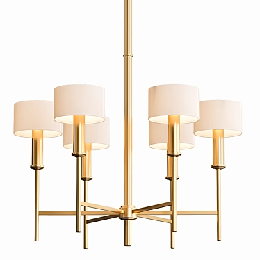 Elegant Jonathan Browning Chandelier 3D model image 1 