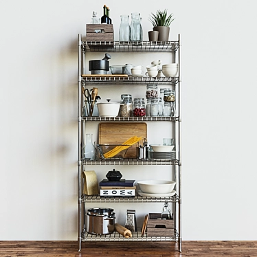 OMAR Shelving Section with Corona Renderer 1.5 hotfix 2 3D model image 1 