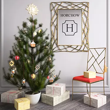 Horchow Festive Christmas Set 3D model image 1 