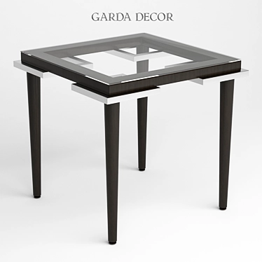 Modern Glass and MDF Magazine Table - Garda Decor 3D model image 1 