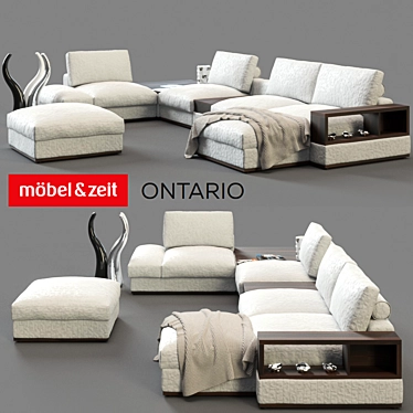 Modular Sofa: MOBEL & ZEIT ONTARIO 3D model image 1 