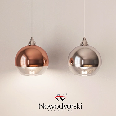 Copper Globe Pendant Lamp 3D model image 1 