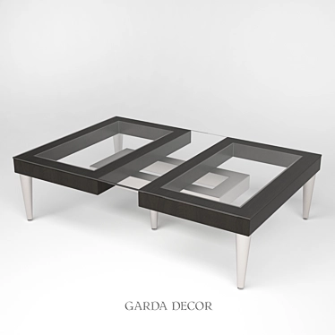 Garda Decor Glass Top Magazine Table 3D model image 1 