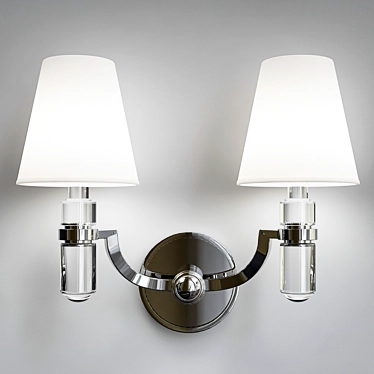 Cream Smooth Wall Sconce: Elegant Illumination 3D model image 1 