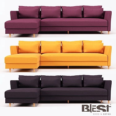 Indi DL12 Corner Sofa: Versatile and Stylish 3D model image 1 