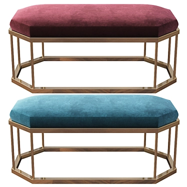 Versatile Geo Ottoman: Stylish and Functional 3D model image 1 