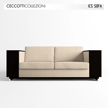 Elegant Ceccotti ICS Sofa 3D model image 1 