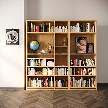 Elegant Classic Bookshelf: Enhance Your Interiors 3D model image 1 
