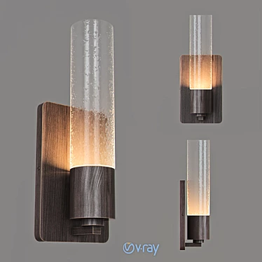 Title: Modern Raindrop Wall Sconce 3D model image 1 