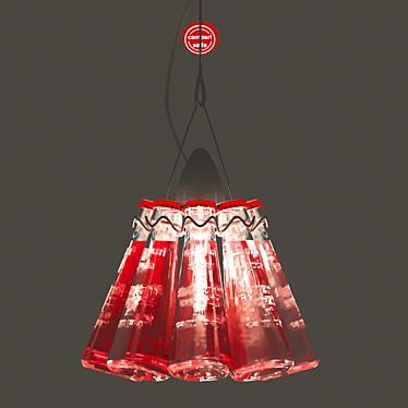 Creative Campari Soda Bottle Fixture 3D model image 1 