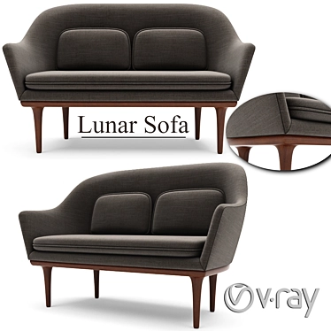 Modern Lunar Sofa: Contemporary Design, Effortless Comfort 3D model image 1 