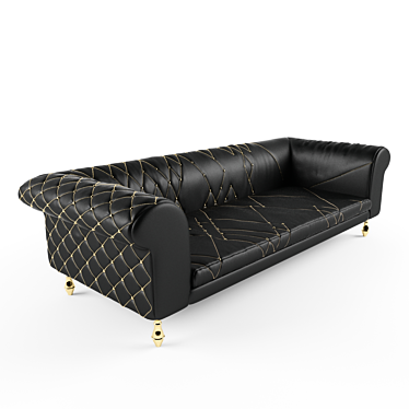 Luxury Zanotta Rich Sofa 3D model image 1 