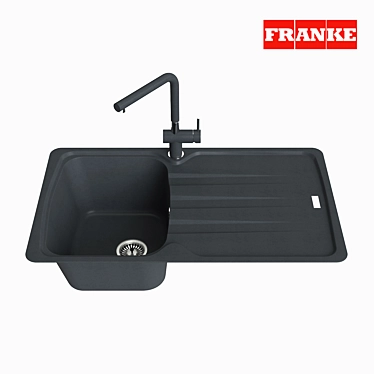 Franke Aneta Sink - Onyx Beauty for Your Kitchen 3D model image 1 