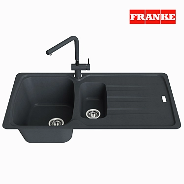 Franke Aneta Sink - Elegant Fragranite Onix 3D model image 1 