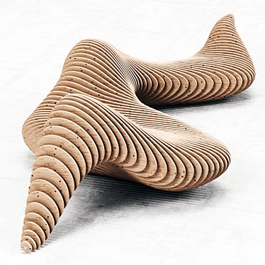 Parametric Bench: 3D Max Ready, High Geometry 3D model image 1 