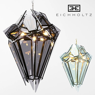 Elegant Shard Crystal Chandelier 3D model image 1 