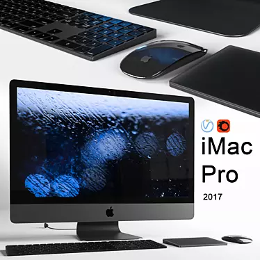 Powerful iMac Pro: 2017 Edition 3D model image 1 