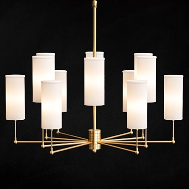 Elegant Clarence Chandelier 3D model image 1 