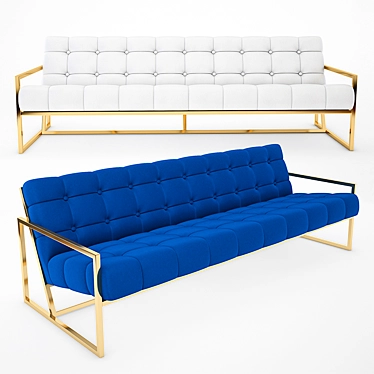 Elegant Goldfinger Apartment Sofa 3D model image 1 