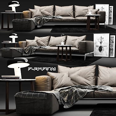 Flexform Lifesteel: Modern Comfort for Your Living Space 3D model image 1 