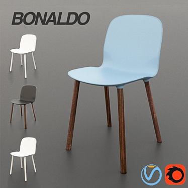 Bonaldo Napi Chair: Contemporary Design & Versatile Colors 3D model image 1 