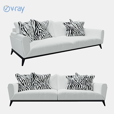 Faubourg Luxury Sofa 3D model image 1 