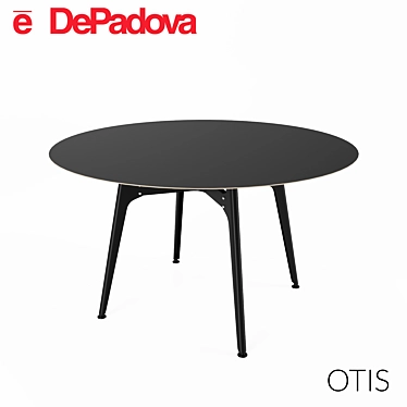 Industrial Chic Round Dining Table 3D model image 1 