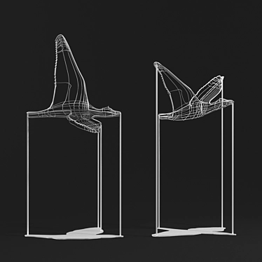 Title: Dynamic Forms - Flight Shadows Sculpture 3D model image 1 