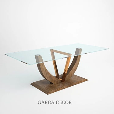 Glamour Magazine Table: Rose Gold Accent 3D model image 1 