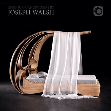  Enigmatic Canopy Bed: Joseph Walsh's Masterpiece 3D model image 1 