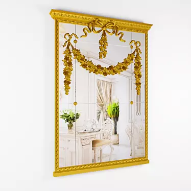 Classic Gold Mirror - 1130x1600 3D model image 1 