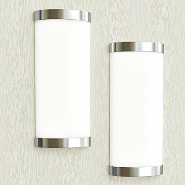 Sleek Chrome Bathroom Wall Light 3D model image 1 