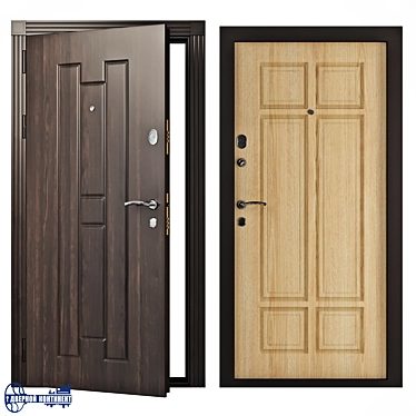 Continent-Consul Entrance Doors: Unmatched Quality & Security 3D model image 1 