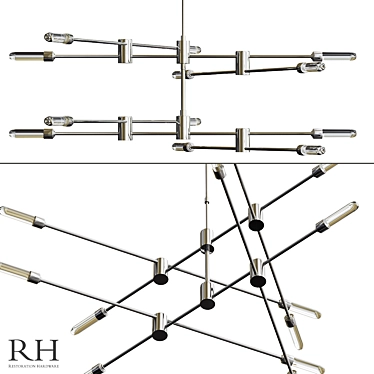 Elegant Motion: Kinetic Chandelier 3D model image 1 