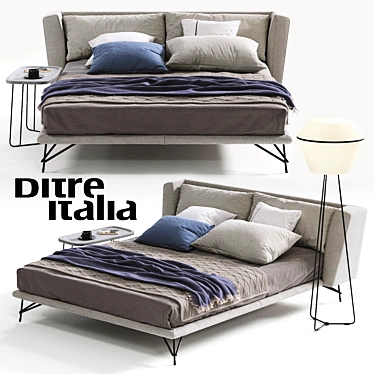 Ditre Italia LENNOX Bed - Elegant and Spacious 3D model image 1 