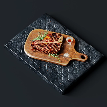 Juicy Grilled Steak: Delicious and Succulent 3D model image 1 