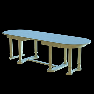 Modern Atlant R Glass Open Table 3D model image 1 