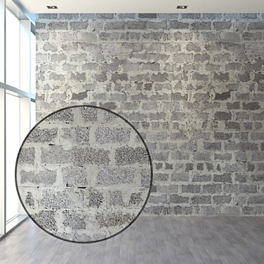 Seamless Clay Wall Set 3D model image 1 