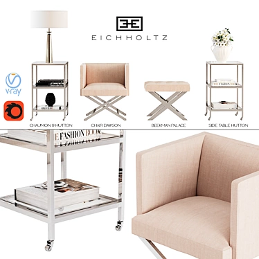 Eichholtz Furniture Collection - Luxury Décor Set 3D model image 1 