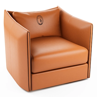 Luxury Maryl Leather Armchair - Elegant, Stylish, and Comfortable 3D model image 1 