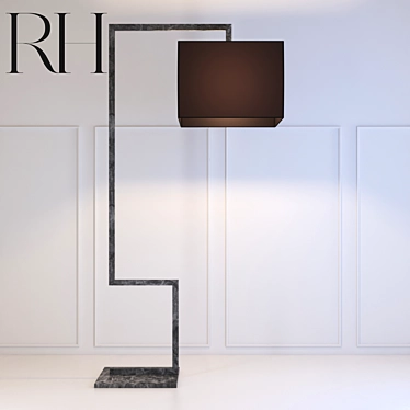 Mid-Century Inspired RH Floorlamp 3D model image 1 