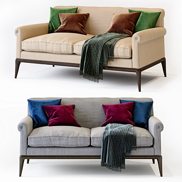 Modern Upholstered Sofa No. 2600 3D model image 1 