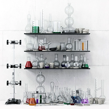 Laboratoria Labware Set 3D model image 1 