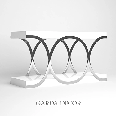 Modern White Console Table 3D model image 1 
