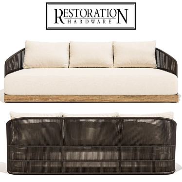 Restoration Hardware Havana Sofa 84'': Luxurious Comfort for Your Living Room 3D model image 1 