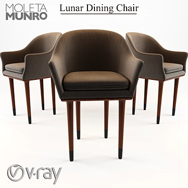 Lunar Ergonomic Dining Chair 3D model image 1 